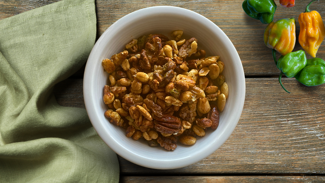 Jerk Sauce Honeyed Nuts